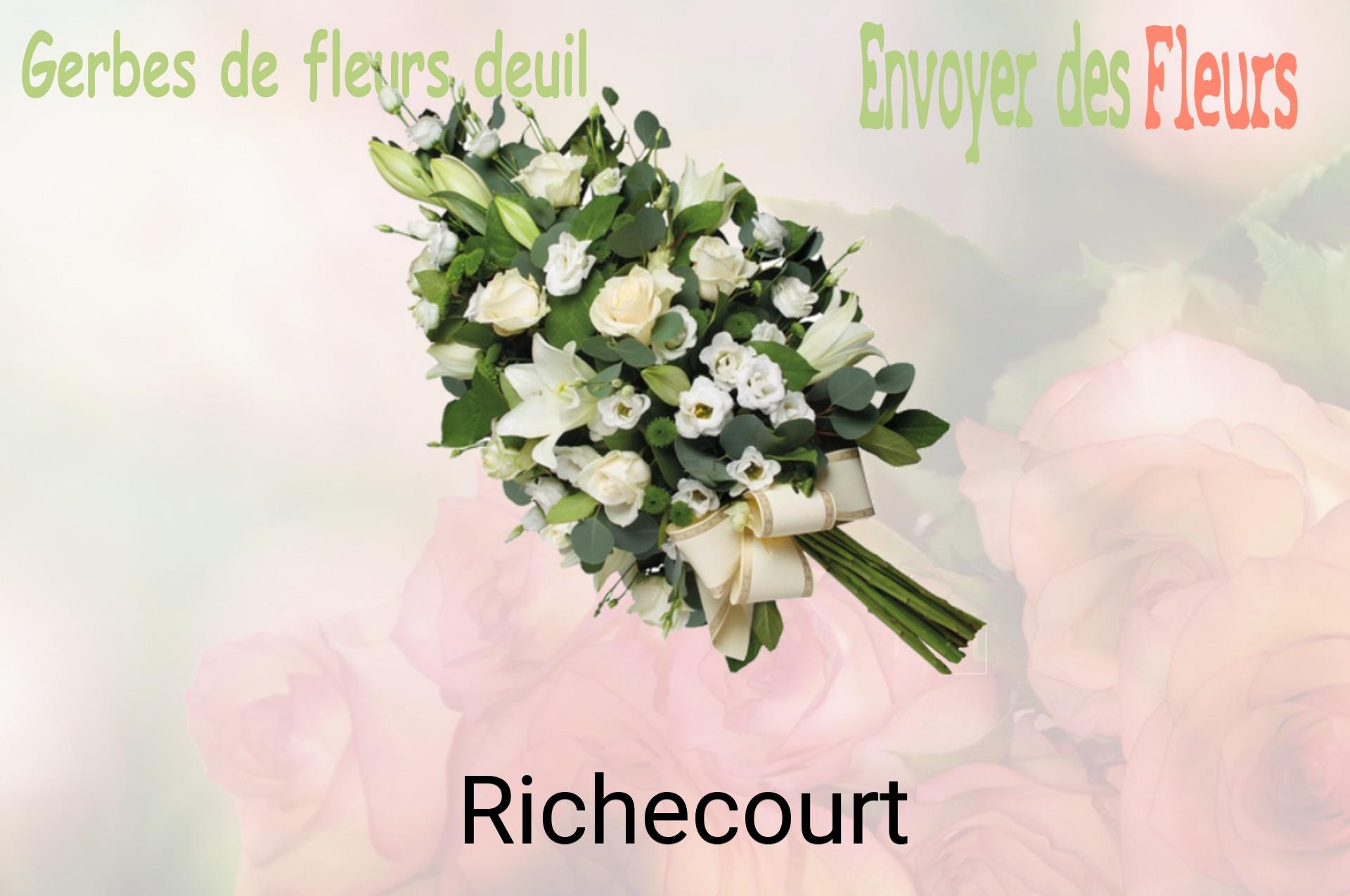 Gerbe de fleurs de deuil livrée à Richecourt